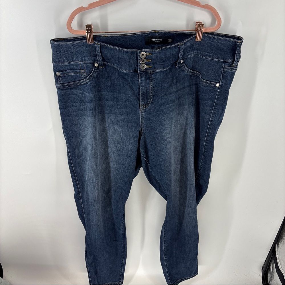 Torrid Blue Straight Leg Jeans Classic Denim Women’s 24 TALL
